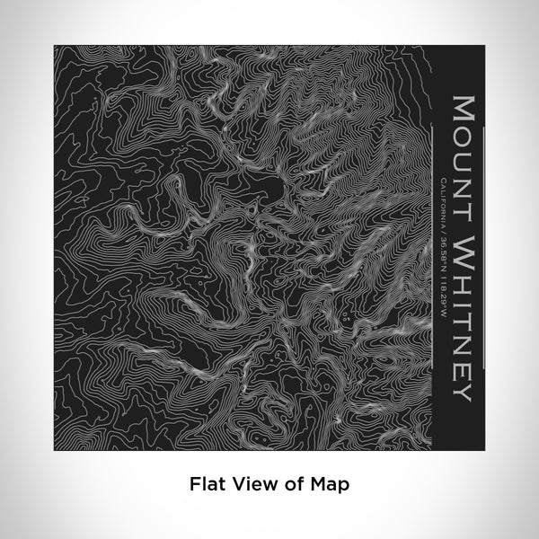 Rendered View of Mount Whitney California Map Engraving on 17oz Stainless Steel Insulated Tumbler in Black