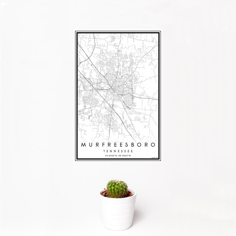 Murfreesboro - Tennessee Classic Map Print