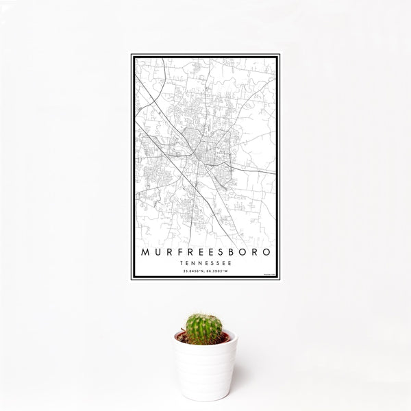 Murfreesboro - Tennessee Classic Map Print