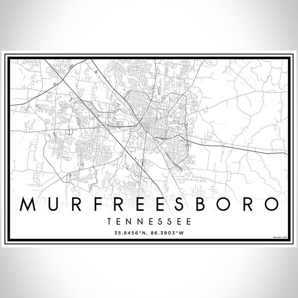Murfreesboro - Tennessee Classic Map Print