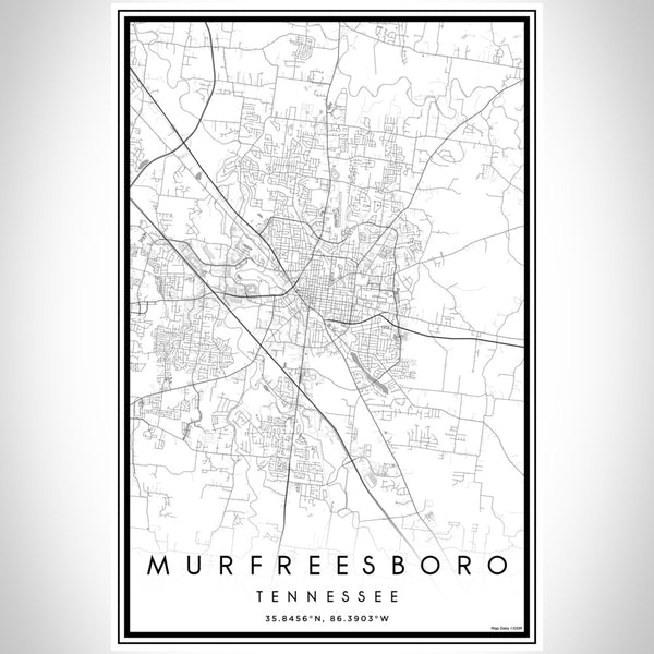 Murfreesboro - Tennessee Classic Map Print