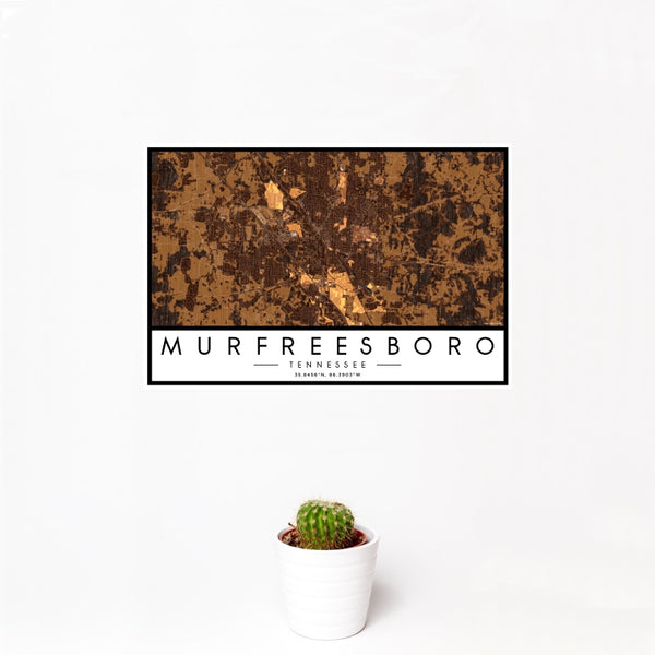 Murfreesboro - Tennessee Map Print in Ember