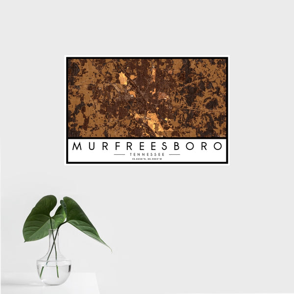 Murfreesboro - Tennessee Map Print in Ember