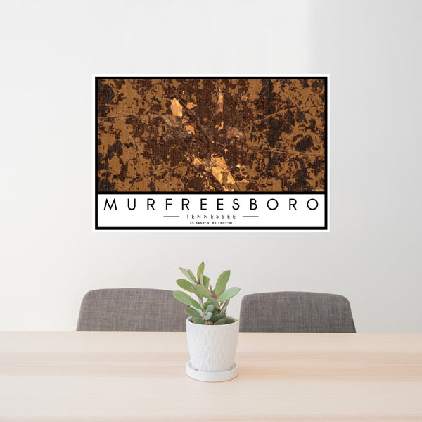 Murfreesboro - Tennessee Map Print in Ember