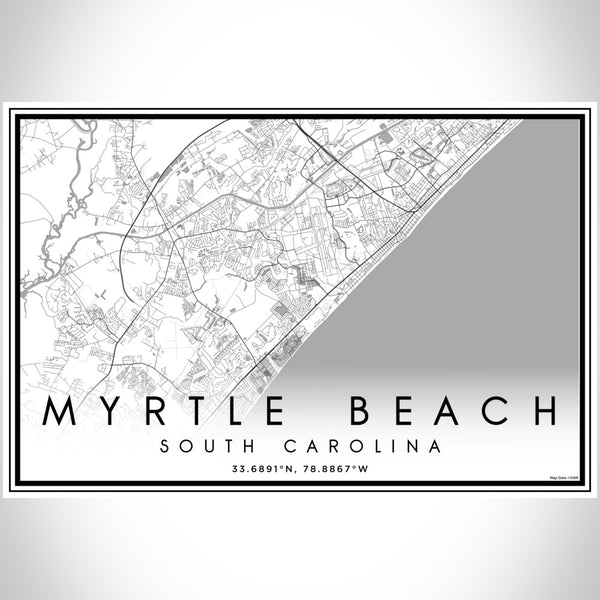 Myrtle Beach - South Carolina Classic Map Print