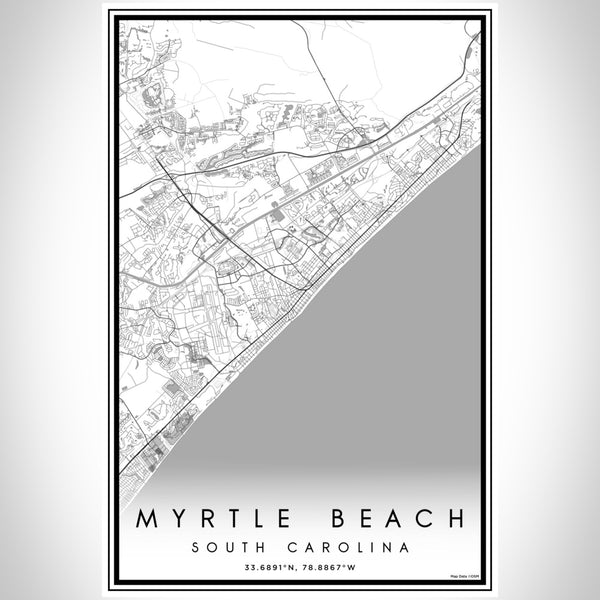 Myrtle Beach - South Carolina Classic Map Print
