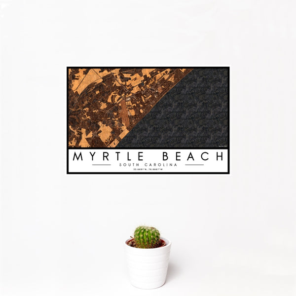 Myrtle Beach - South Carolina Map Print in Ember