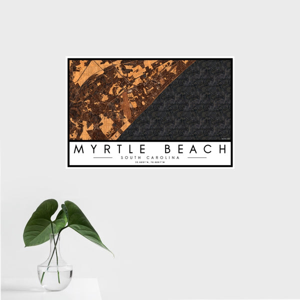 Myrtle Beach - South Carolina Map Print in Ember