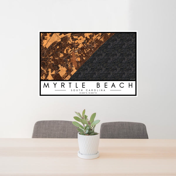 Myrtle Beach - South Carolina Map Print in Ember
