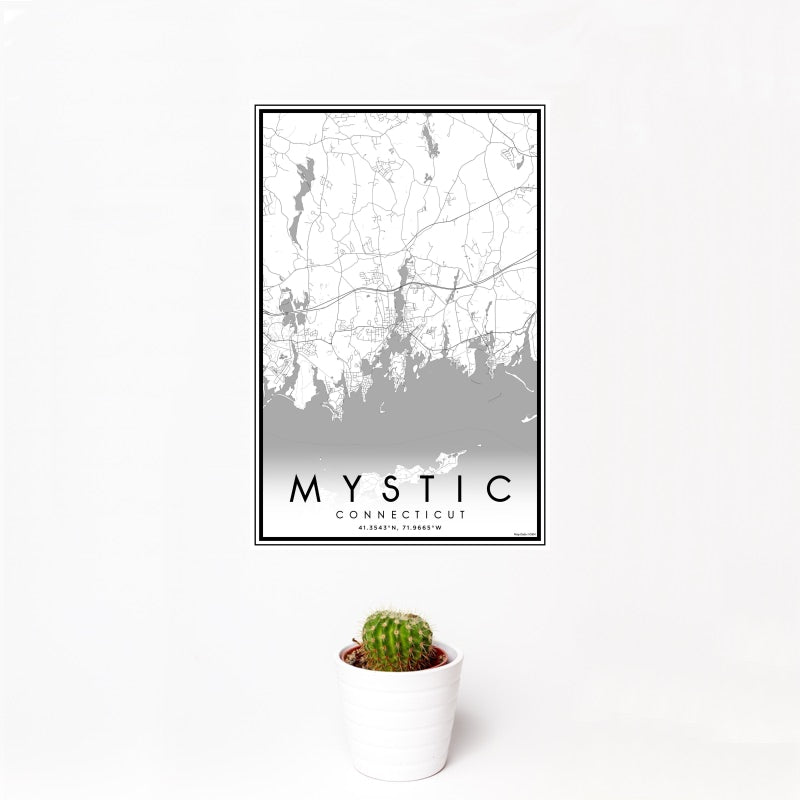 Mystic - Connecticut Classic Map Print