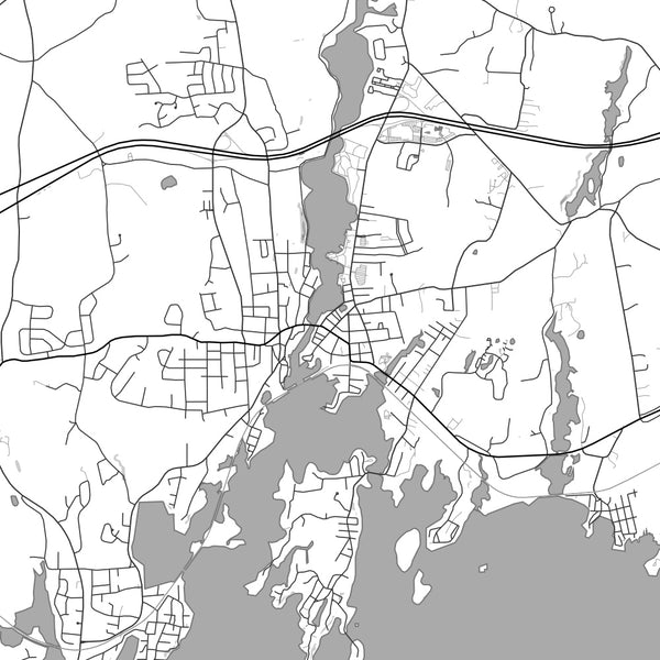 Mystic - Connecticut Classic Map Print