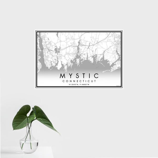 Mystic - Connecticut Classic Map Print