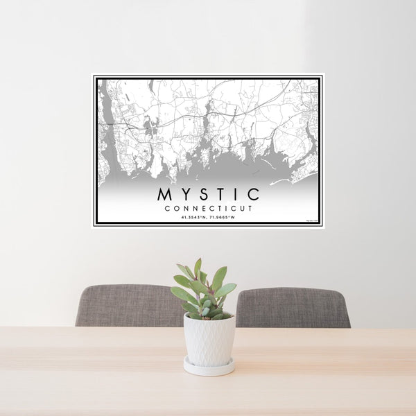 Mystic - Connecticut Classic Map Print