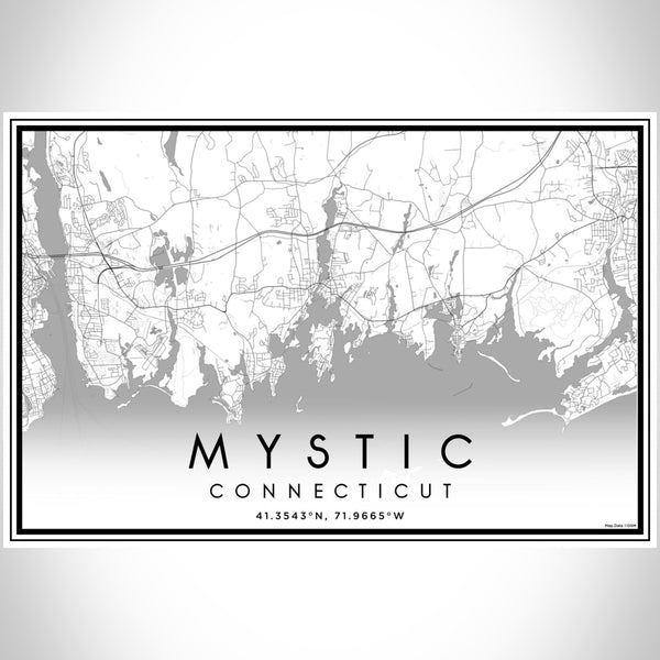 Mystic - Connecticut Classic Map Print