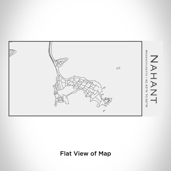 Rendered View of Nahant Massachusetts Map Engraving on 17oz Stainless Steel Insulated Cola Bottle in White