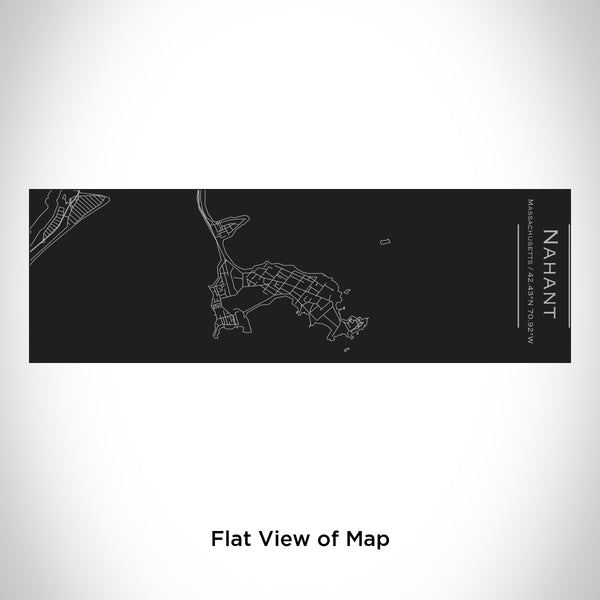 Rendered View of Nahant Massachusetts Map Engraving on 10oz Stainless Steel Insulated Cup with Sliding Lid in Black