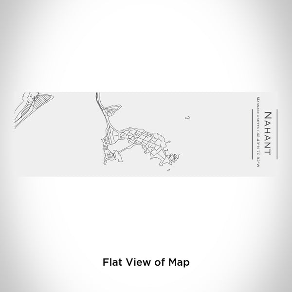 Rendered View of Nahant Massachusetts Map Engraving on 10oz Stainless Steel Insulated Cup with Sliding Lid in White