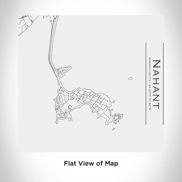 Rendered View of Nahant Massachusetts Map Engraving on 17oz Stainless Steel Insulated Tumbler in White