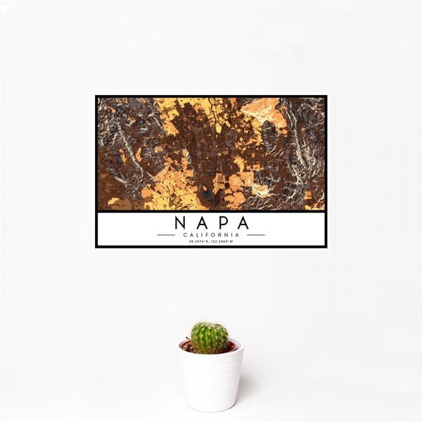 Napa - California Map Print in Ember