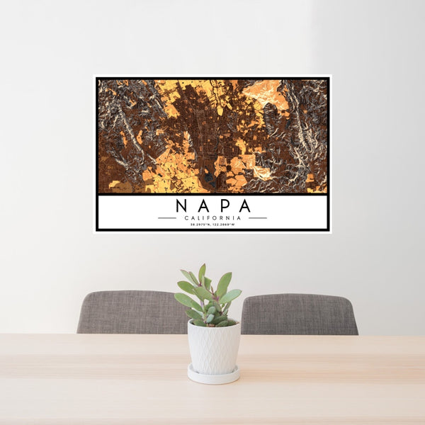 Napa - California Map Print in Ember