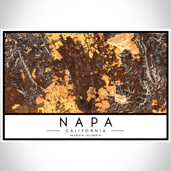 Napa - California Map Print in Ember
