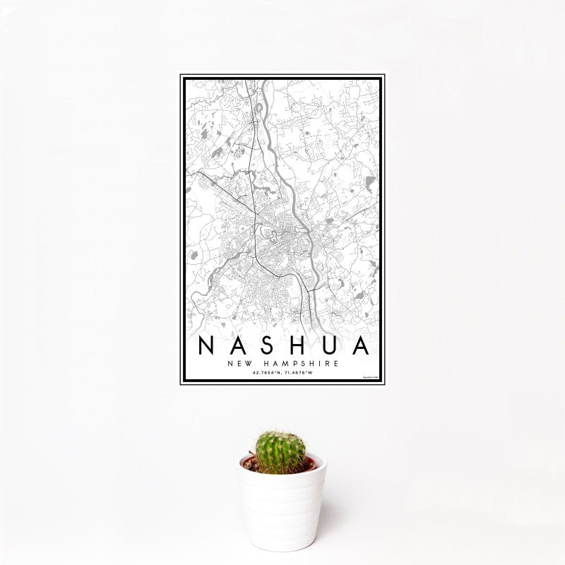 Nashua - New Hampshire Classic Map Print
