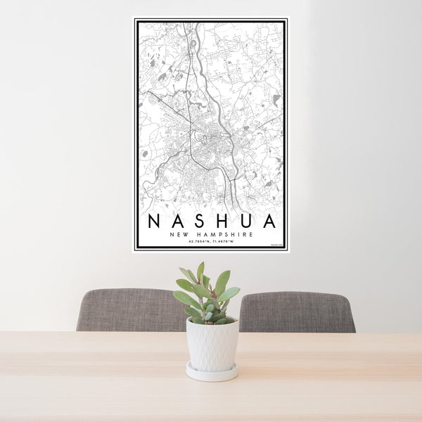 Nashua - New Hampshire Classic Map Print