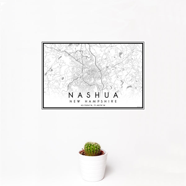 Nashua - New Hampshire Classic Map Print