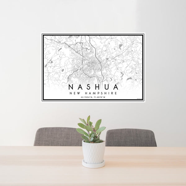 Nashua - New Hampshire Classic Map Print