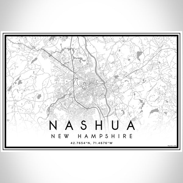 Nashua - New Hampshire Classic Map Print