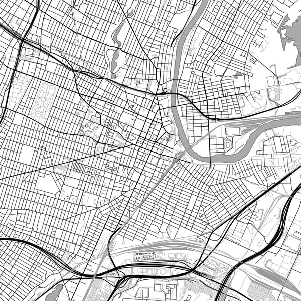 Newark - New Jersey Classic Map Print