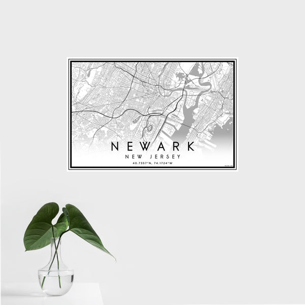 Newark - New Jersey Classic Map Print