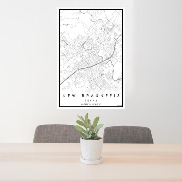 New Braunfels - Texas Classic Map Print