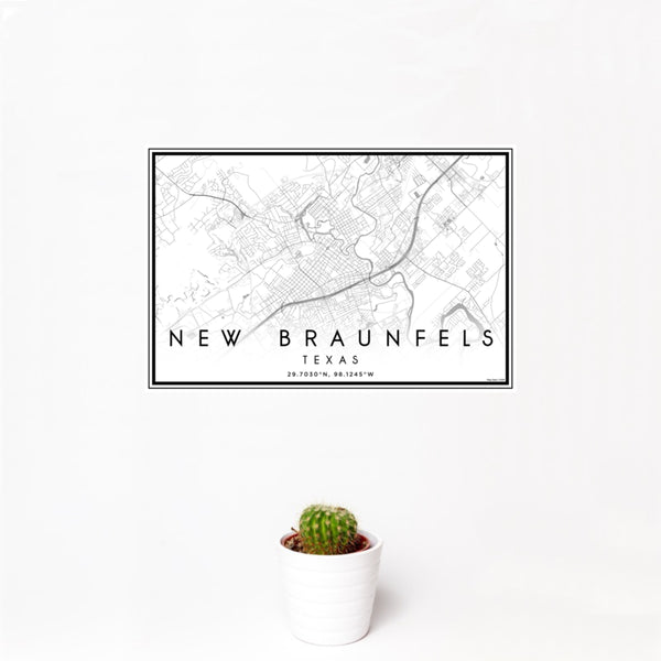 New Braunfels - Texas Classic Map Print