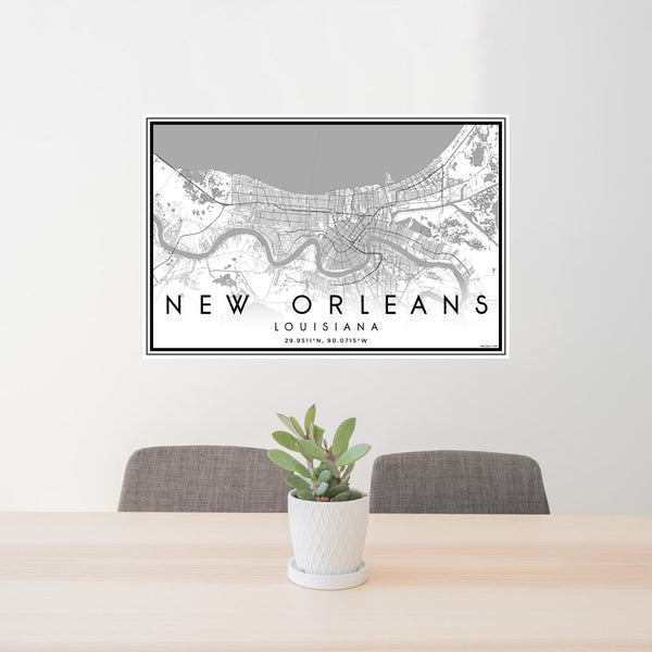 New Orleans - Louisiana Classic Map Print