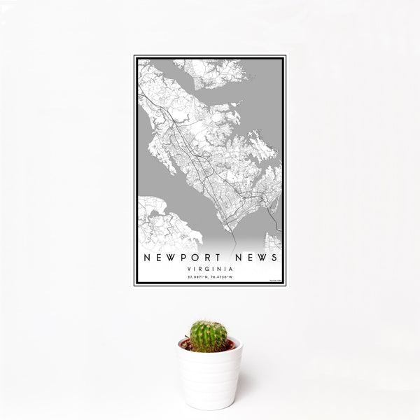 Newport News - Virginia Classic Map Print