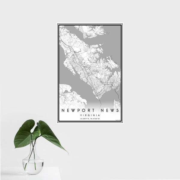 Newport News - Virginia Classic Map Print