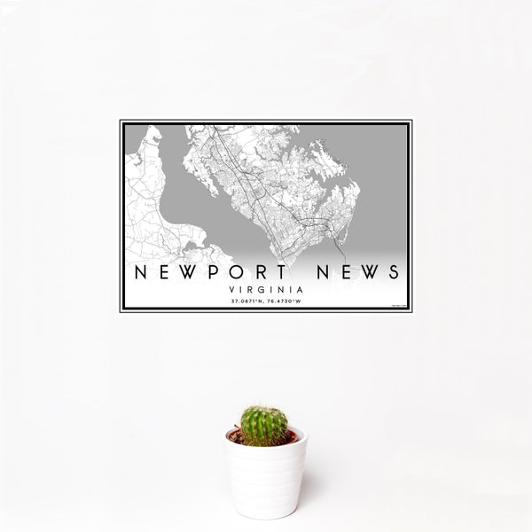 Newport News - Virginia Classic Map Print