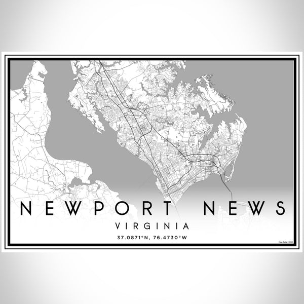 Newport News - Virginia Classic Map Print