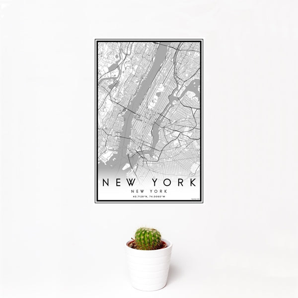 New York - New York Classic Map Print