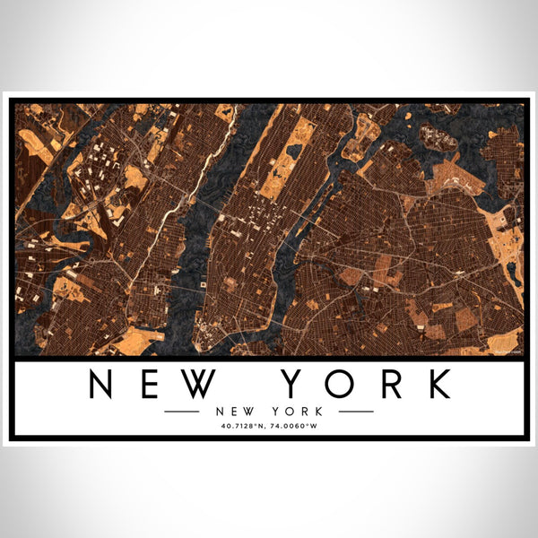New York - New York Map Print in Ember