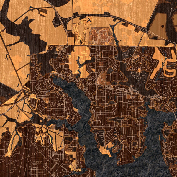 Niceville - Florida Map Print in Ember