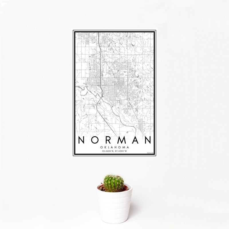 Norman - Oklahoma Classic Map Print