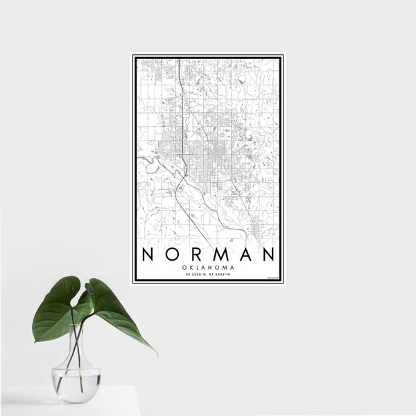 Norman - Oklahoma Classic Map Print