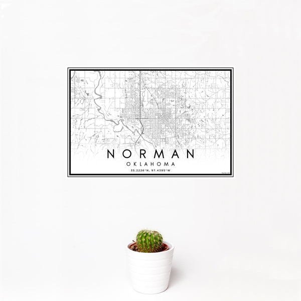 Norman - Oklahoma Classic Map Print