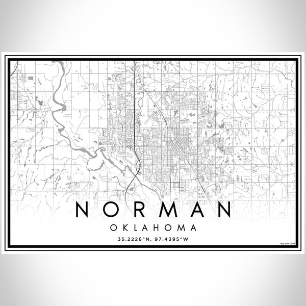 Norman - Oklahoma Classic Map Print