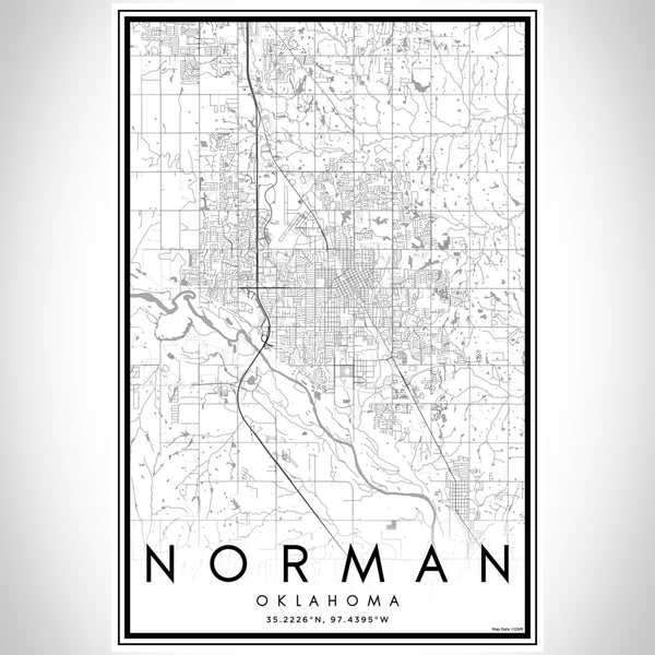 Norman - Oklahoma Classic Map Print