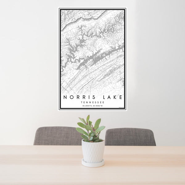 Norris Lake - Tennessee Classic Map Print