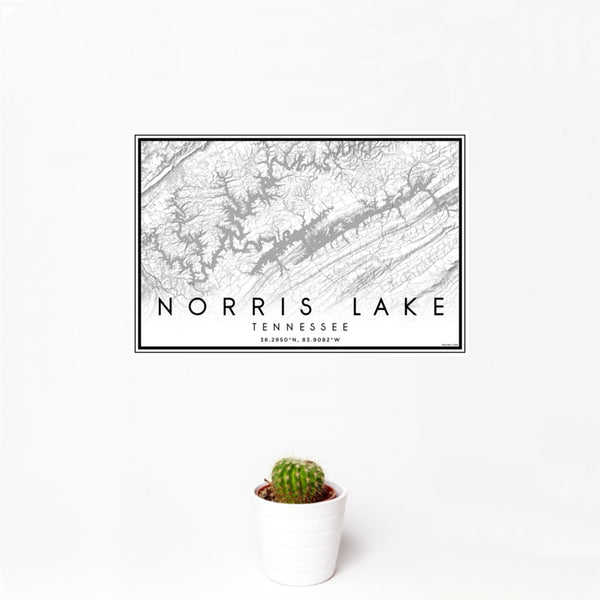 Norris Lake - Tennessee Classic Map Print