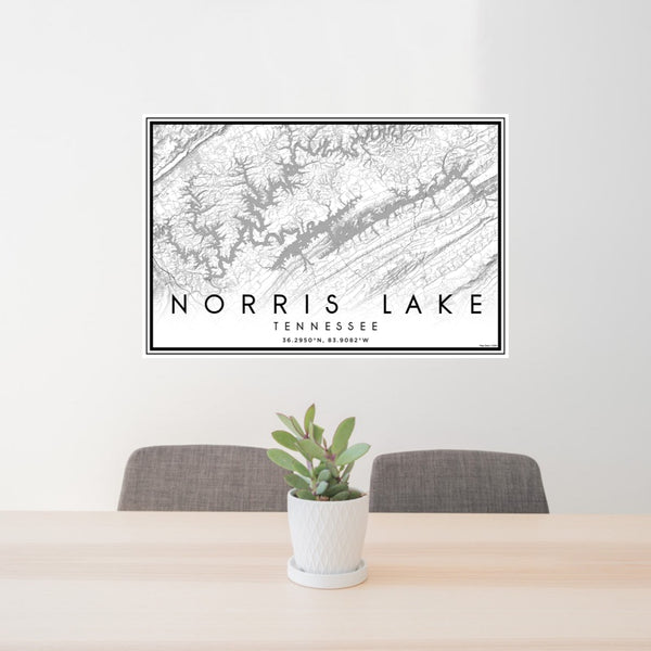 Norris Lake - Tennessee Classic Map Print